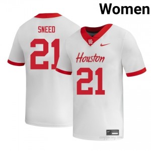 Stacy Sneed #21 White Houston Cougars University Football Jersey | Women's Premium Team Edition 63562085