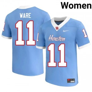 Andre Ware #11 Blue Houston Cougars NCAA Football Jersey | Women's Premium Team Edition 91731846