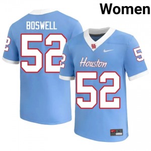Anthony Boswell #52 Blue Houston Cougars College Football Jersey | Women's Premium Team Edition 41515624