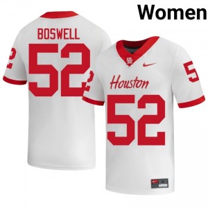 Houston Coogs Anthony Boswell #52 White Women's University Football Jersey | Premium Stitched Edition 57478838