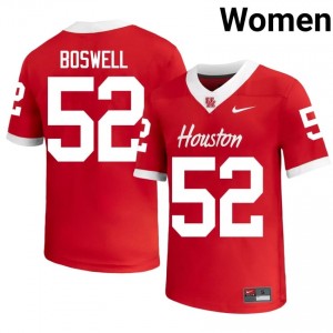 #52 Anthony Boswell UH Cougars Red Women's High School Football Jersey | Fan Exclusive Edition 69824796