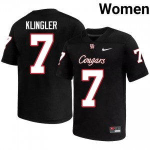 #7 David Klingler UH Cougars Black Women's NCAA Football Jersey | Fan Exclusive Edition 60103424