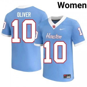 Ed Oliver #10 Blue Houston Cougars Player Football Jersey | Women's Premium Team Edition 91759143