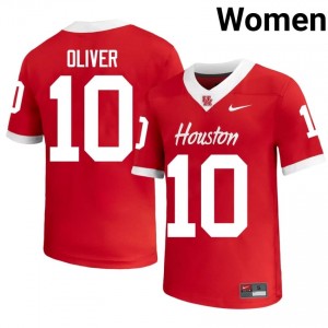#10 Ed Oliver UH Cougars Red Women's College Football Jersey | Fan Exclusive Edition 62597827