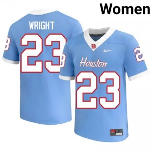 Elmo Wright #23 Blue Houston Cougars University Football Jersey | Women's Premium Team Edition 59891816