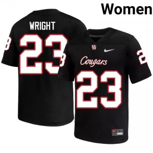 #23 Elmo Wright UH Cougars Black Women's College Football Jersey | Fan Exclusive Edition 16529991