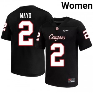 #2 Jalen Mayo UH Cougars Black Women's University Football Jersey | Fan Exclusive Edition 58533395