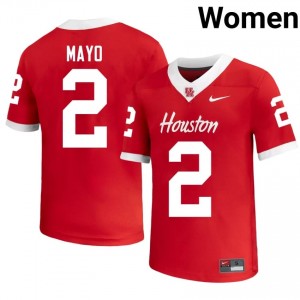 #2 Jalen Mayo UH Cougars Red Women's NCAA Football Jersey | Fan Exclusive Edition 23835610