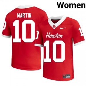 #10 Jaquise Martin UH Cougars Red Women's Player Football Jersey | Fan Exclusive Edition 56439274