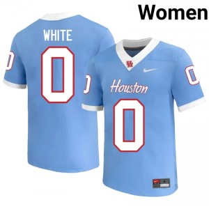 Javion White #0 Blue Houston Cougars University Football Jersey | Women's Premium Team Edition 60960874