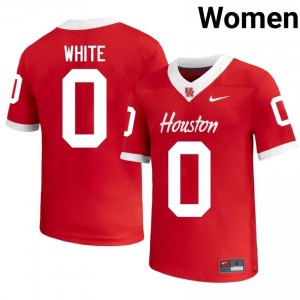 #0 Javion White UH Cougars Red Women's Player Football Jersey | Fan Exclusive Edition 33773925