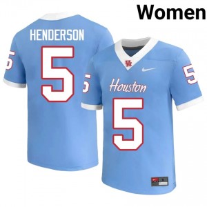 Keisean Henderson #5 Blue Houston Cougars University Football Jersey | Women's Premium Team Edition 89163830
