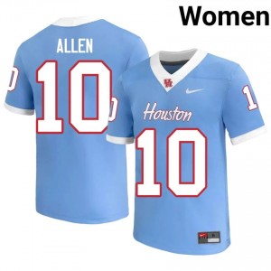 Kyle Allen #10 Blue Houston Cougars University Football Jersey | Women's Premium Team Edition 57154203