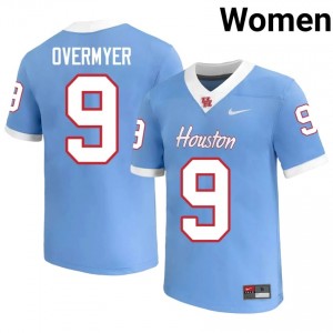 Patrick Overmyer #9 Blue Houston Cougars College Football Jersey | Women's Premium Team Edition 39202199