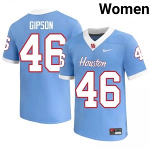 Paul Gipson #46 Blue Houston Cougars High School Football Jersey | Women's Premium Team Edition 40792943