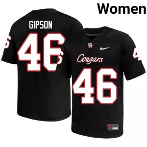 #46 Paul Gipson UH Cougars Black Women's University Football Jersey | Fan Exclusive Edition 62482629