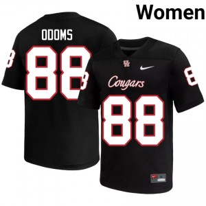 #88 Riley Odoms UH Cougars Black Women's NCAA Football Jersey | Fan Exclusive Edition 49134046