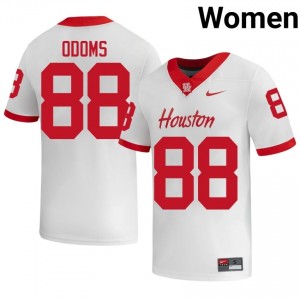 Houston Coogs Riley Odoms #88 White Women's University Football Jersey | Premium Stitched Edition 31063681