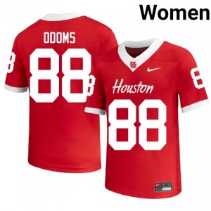 #88 Riley Odoms UH Cougars Red Women's High School Football Jersey | Fan Exclusive Edition 54060924