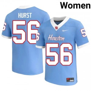 Shadre Hurst #56 Blue Houston Cougars Player Football Jersey | Women's Premium Team Edition 89533898