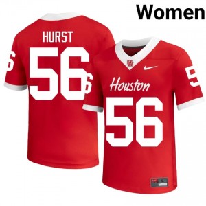#56 Shadre Hurst UH Cougars Red Women's College Football Jersey | Fan Exclusive Edition 44034586