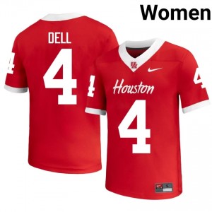 #4 Tank Dell UH Cougars Red Women's College Football Jersey | Fan Exclusive Edition 11358933