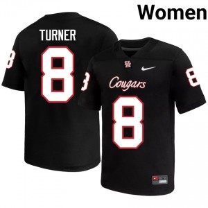 #8 Tyson Turner UH Cougars Black Women's University Football Jersey | Fan Exclusive Edition 97049965