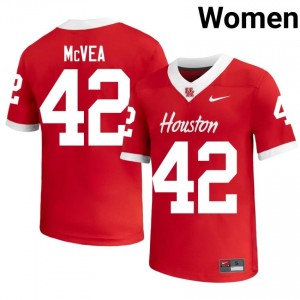 #42 Warren McVea UH Cougars Red Women's University Football Jersey | Fan Exclusive Edition 37761205