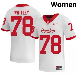 Houston Coogs Wilson Whitley #78 White Women's NCAA Football Jersey | Premium Stitched Edition 89534548