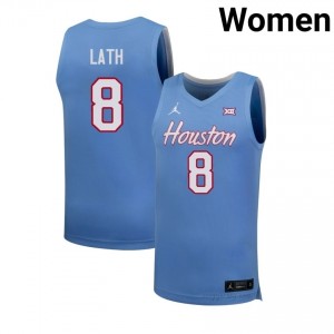 #8 Cedric Lath Cougars Blue Women's Basketball NCAA Jersey | Premium Replica Edition 27582942