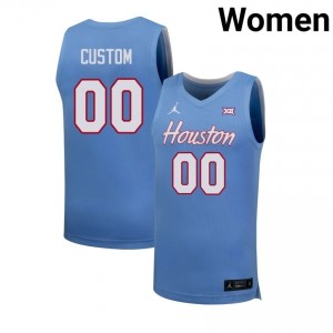 #00 Custom Cougars Blue Women's Basketball University Jersey | Premium Replica Edition 26702398