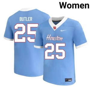 #25 DJ Butler UH Cougars Blue Women's NCAA Football Jersey | Fan Exclusive Edition 47451025