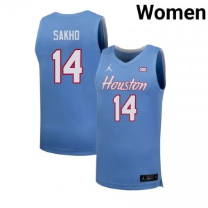 #14 Kalifa Sakho Cougars Blue Women's Basketball University Jersey | Premium Replica Edition 31064886