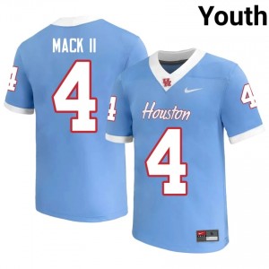 #4 Brandon Mack II UH Cougars Blue Youth Player Football Jersey | Fan Exclusive Edition 96684621