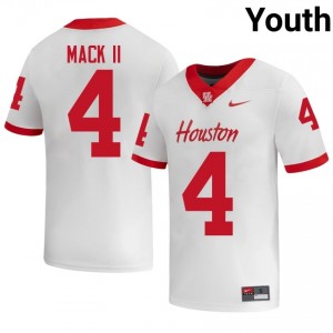 Brandon Mack II #4 White Houston Cougars NCAA Football Jersey | Youth Premium Team Edition 42882470