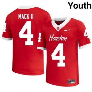 Houston Coogs Brandon Mack II #4 Red Youth College Football Jersey | Premium Stitched Edition 49481535