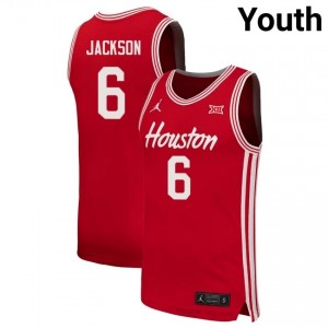 Bryce Jackson HOU Cougars #6 Red Youth Basketball Jersey | NCAA Fan Game Gear 62970905