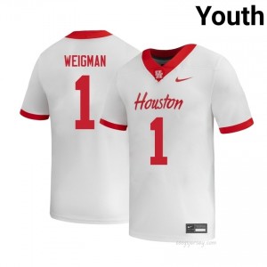 Conner Weigman #1 White Houston Cougars NCAA Football Jersey | Youth Premium Team Edition 39029822