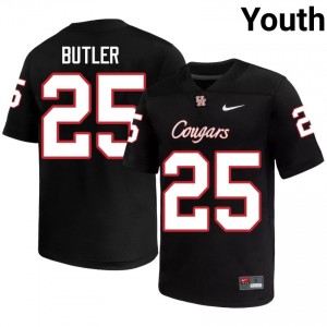 Houston Coogs DJ Butler #25 Black Youth High School Football Jersey | Premium Stitched Edition 23201942