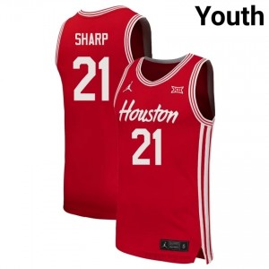 Emanuel Sharp HOU Cougars #21 Red Youth Basketball Jersey | NCAA Fan Game Gear 96756202