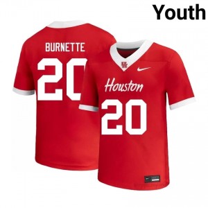 Cougars J'Marion Burnette #20 Red Youth High School Football Jersey | Premium Stitched Edition 59057983