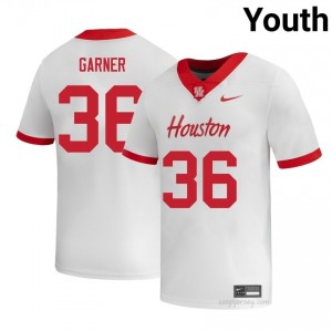 Jalen Garner #36 White Houston Cougars College Football Jersey | Youth Premium Team Edition 26148616