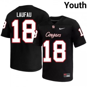 Houston Coogs Khalil Laufau #18 Black Youth High School Football Jersey | Premium Stitched Edition 72800672