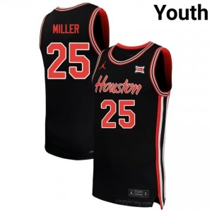Houston Cougars Mercy Miller #25 Black Youth Basketball Jersey | NCAA Premium Quality Edition 68127841