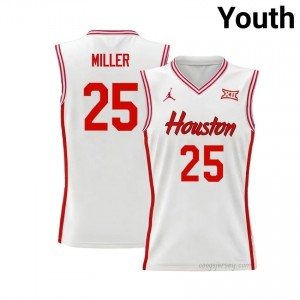 Mercy Miller #25 UH Cougars White Youth Basketball Jersey | NCAA Licensed Official Wear 85394531