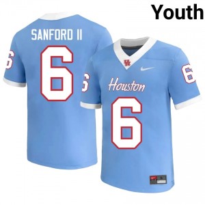 #6 Re'Shaun Sanford II UH Cougars Blue Youth NCAA Football Jersey | Fan Exclusive Edition 13067844