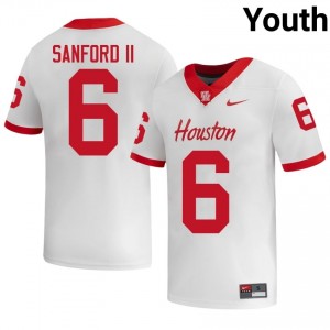 Re'Shaun Sanford II #6 White Houston Cougars College Football Jersey | Youth Premium Team Edition 51935777
