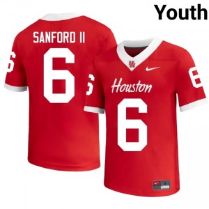 Houston Coogs Re'Shaun Sanford II #6 Red Youth University Football Jersey | Premium Stitched Edition 68480123