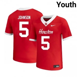 Cougars Stephon Johnson #5 Red Youth College Football Jersey | Premium Stitched Edition 64050278
