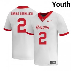 Zeon Chriss-Gremillion #2 White Houston Cougars College Football Jersey | Youth Premium Team Edition 58838591